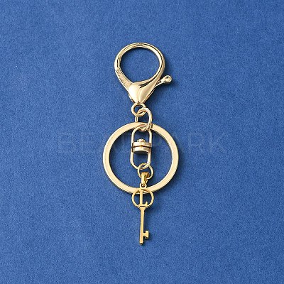 304 Stainless Steel Initial Letter Key Charm Keychains KEYC-YW00004-12-1