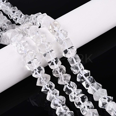 Natural Quartz Crystal Beads Strands G-D091-A25-1