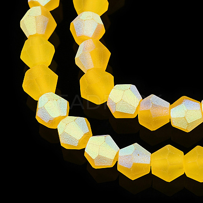 Imitate Austrian Crystal Bicone Frosted Glass Beads Strands LS-EGLA-A039-T6mm-MB22-1