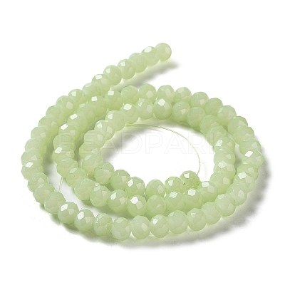 Baking Paint Imitation Jade Glass Bead Strands DGLA-A034-J6MM-A21-1