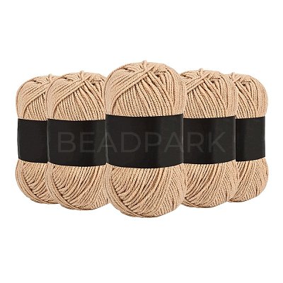 5Pcs Polyester Yarn for Knitting & Crochet YCOR-SZ0001-03J-1