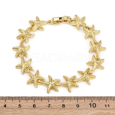 Brass Link Bracelets for Women BJEW-H209-01A-G-1