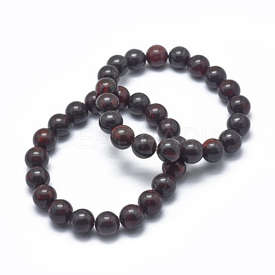 Natural Brecciated Jasper Bead Stretch Bracelets BJEW-K212-A-040-1
