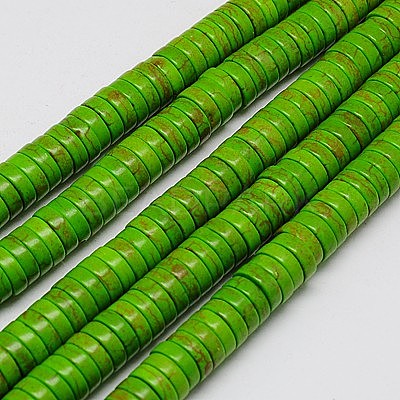 Synthetic Turquoise Beads Strands TURQ-G110-5x3mm-10-1