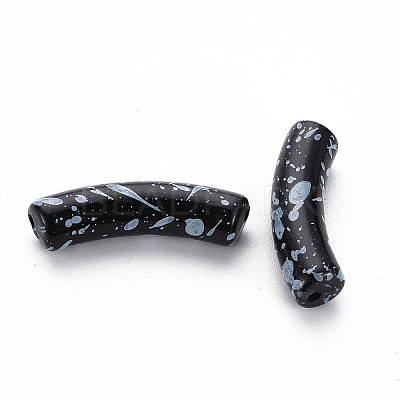 Opaque Spray Painted Acrylic Beads LS-MACR-S372-002F-B01-1