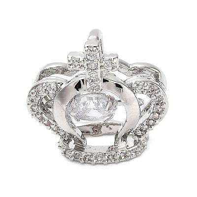 Brass Micro Pave Cubic Zirconia Pendants KK-L229-029P-1