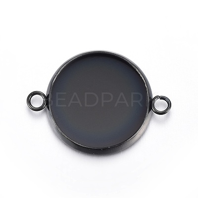 304 Stainless Steel Cabochon Connector Settings STAS-L211-04D-B-1