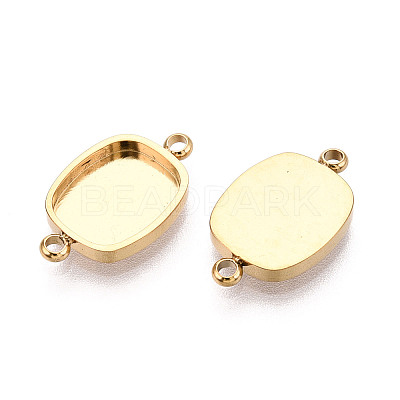304 Stainless Steel Connector Cabochon Settings STAS-N115-40G-1