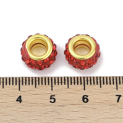 Alloy Rhinestone Clay Pave Beads ALRI-D300-04G-16-1