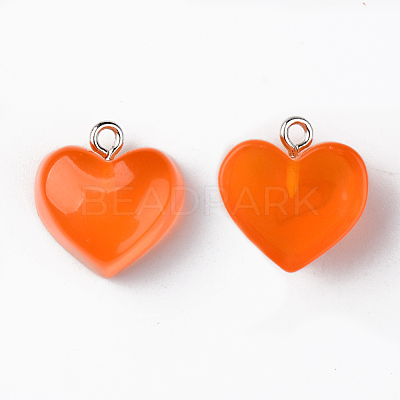 Transparent Resin Pendants X-RESI-R429-30I-1