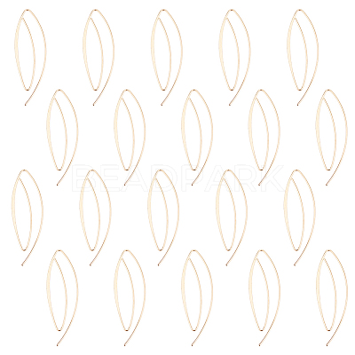 20Pcs Brass Spiral Oval Dangle Earrings EJEW-BC0001-11-1