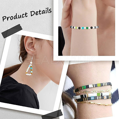 300Pcs 15 Colors 2-Hole Glass Seed Beads SEED-HY0001-35A-1
