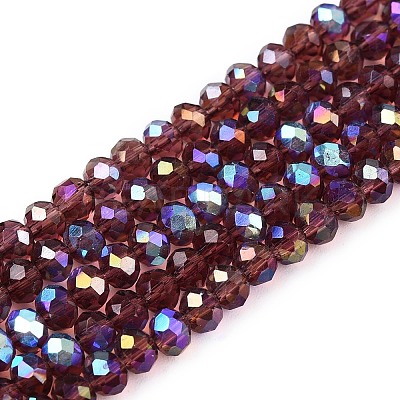 Electroplate Glass Beads Strands EGLA-A044-T3mm-L13-1