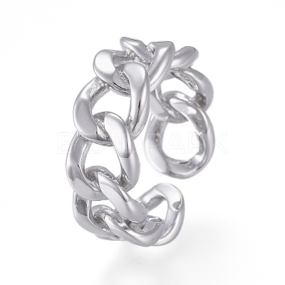 Brass Cuff Rings RJEW-K232-19P-1