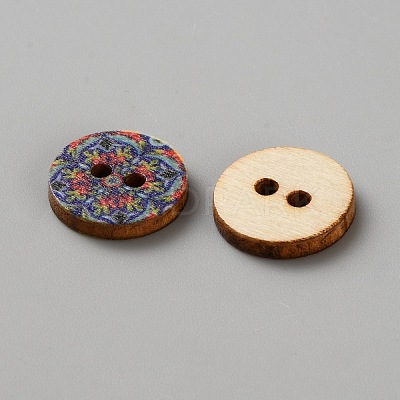 100Pcs 2-Hole Wooden Buttons BUTT-WH20005-04-1