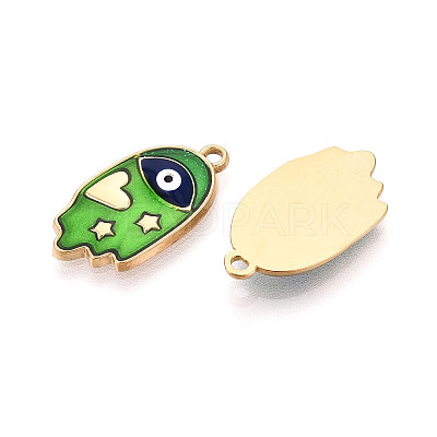 304 Stainless Steel Enamel Pendants X1-STAS-T068-06-1