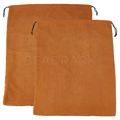 2Pcs 2 Colors Dustproof Faux Suede Packing Drawstring Bags TP-CL0001-01A-1