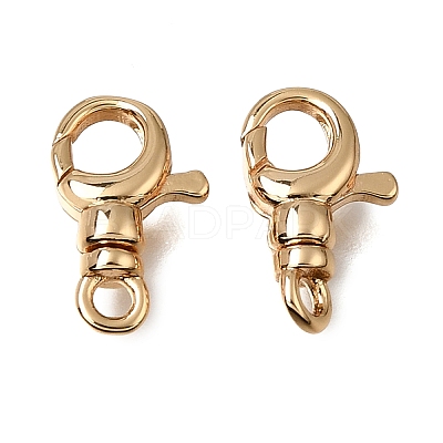 Brass Swivel Clasps with Lobster Claw Clasps KK-CBA4292-11G-1