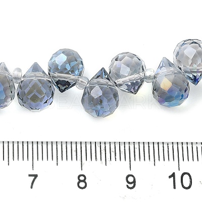 Electroplate Glass Beads Strands EGLA-D030-17R-1