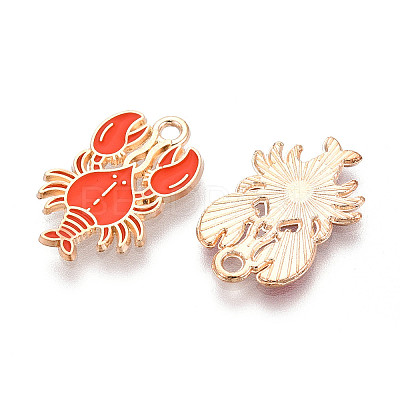 Marine Animals Alloy Enamel Pendants ENAM-T022-34I-1
