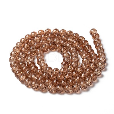 Crackle Glass Beads Strands CCG-Q001-8mm-07-1
