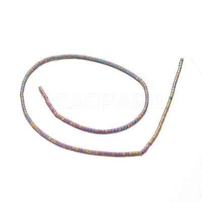Frosted Electroplated Non-magnetic Synthetic Hematite Bead Strands G-E304-58B-1