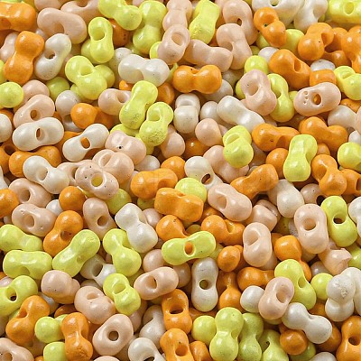 Opaque Baking Paint Glass Seed Beads SEED-K009-01A-28-1