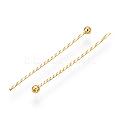Brass Ball Head Pins KK-G331-10-0.6x25-1