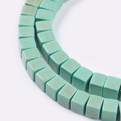 Synthetic Turquoise Beads Strands X-TURQ-G108-4x4mm-03-1