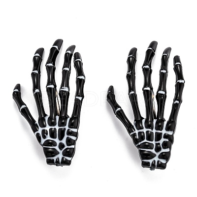 Halloween Skeleton Hands Bone Hair Clips PHAR-H063-A02-1