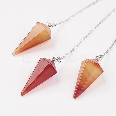 Natural & Synthetic Mixed Stone Hexagonal Pointed Dowsing Pendulums G-G956-D-FF-1