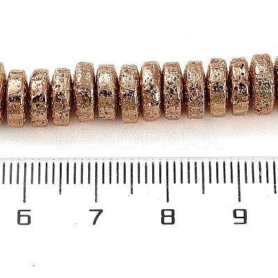 Electroplated Natural Lava Rock Beads Strands G-I360-A03-02-1