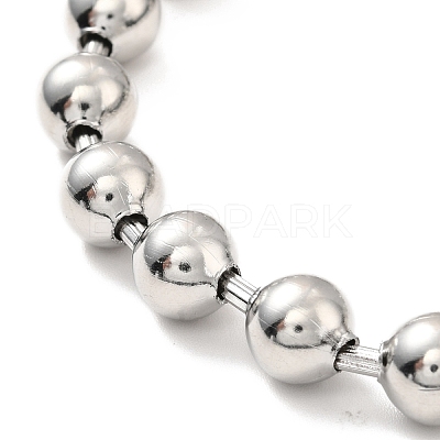 Tarnish Resistant 304 Stainless Steel Ball Chain Necklace & Bracelet Set STAS-D181-02P-01C-1