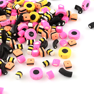 Mixed Shapes Handmade Polymer Clay Beads CLAY-R060-114-1