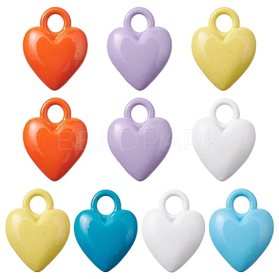 Spray Painted Alloy Charms PALLOY-YW0001-64-1