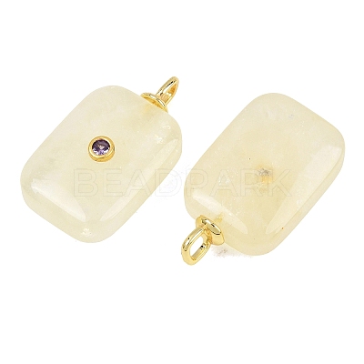 Natural Lemon Quartz(Heated) Pendants G-F837-04C-1
