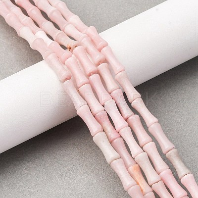 Natural Pink Opal Beads Strands G-L624-G06-12x5mm-1