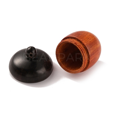 Wooden Acorn Box Jewelry Pendants WOOD-WH0022-06A-1