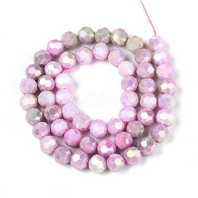 Anti-Tarnish Electroplate Glass Beads Strands EGLA-T021-10mm-15-05-1