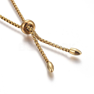 Adjustable 304 Stainless Steel Slider Bracelets BJEW-O170-08-1