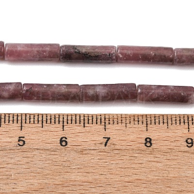 Natural Lepidolite/Purple Mica Stone Beads Strands G-F247-45A-1