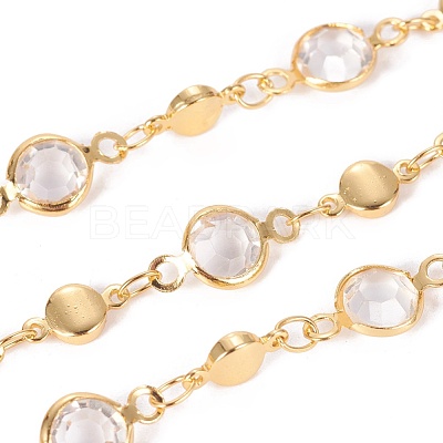 Handmade Glass Beaded Chains CHC-E018-B02-G-1