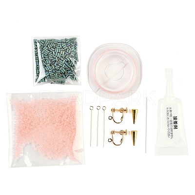 MIYUKI Seed Beads Branch Earrings Making Kits DIY-H165-03C-1