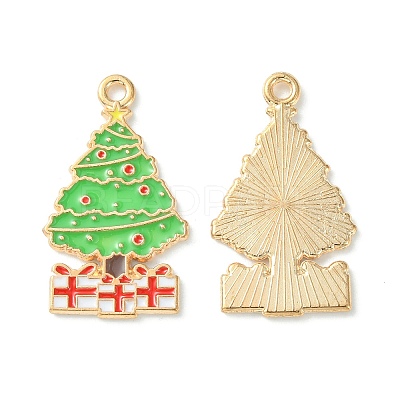 Christmas Alloy Enamel Pendants X-ENAM-D047-17G-07-1