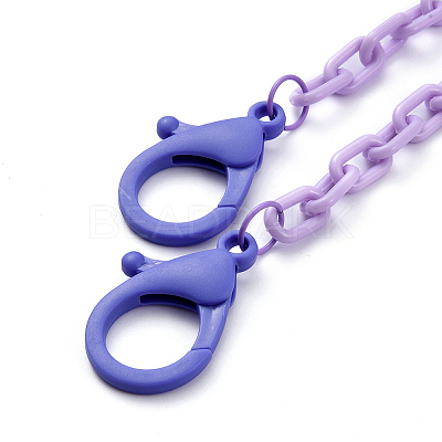 Personalized ABS Plastic Cable Chain Necklaces LS-NJEW-JN02849-04-1