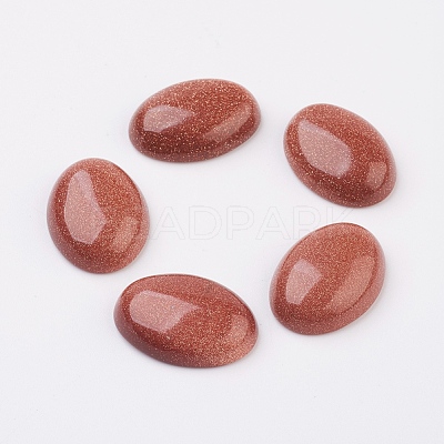 Synthetic Goldstone Flat Back Cabochons G-G741-18x25mm-10-1