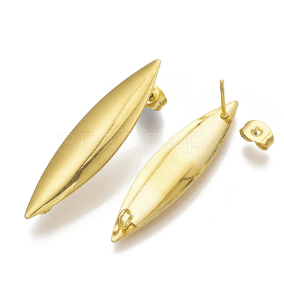 304 Stainless Steel Stud Earring Findings X-STAS-Q231-09G-1