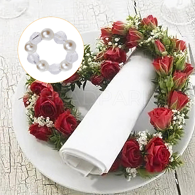Acrylic Beaeded Napkin Rings AJEW-FH00003-1
