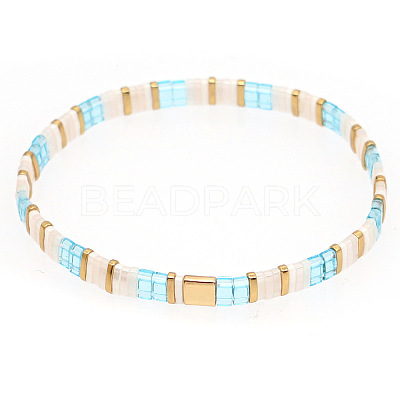Bohemian Glass Seed Beaded Stretch Bracelets JM4508-40-1