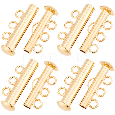 6Pcs Brass Slide Lock Clasps KK-BBC0027-58B-1